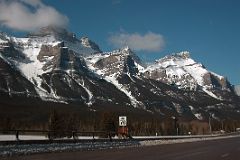 21 Mount Rundle Main Peak and Mount Rundle 1 From Trans Canada Highway Between Canmore and Banff In Winter.jpg